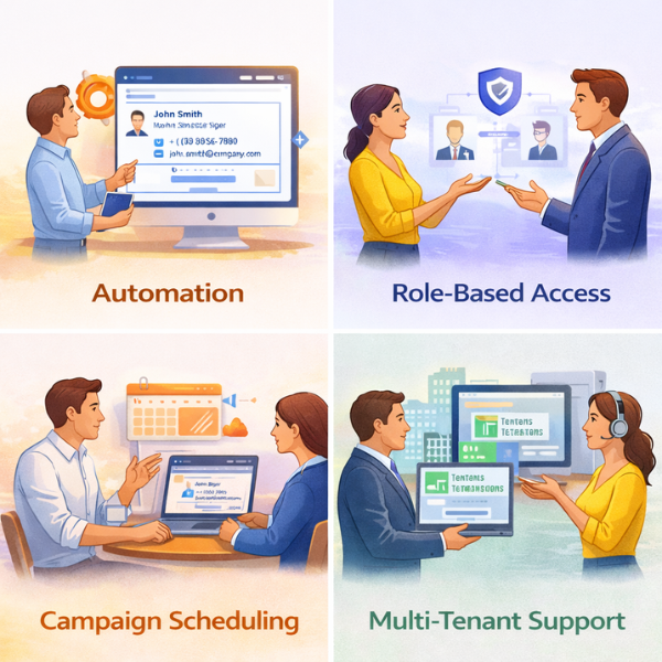 Centralized email signature manager dashboard for Office 365