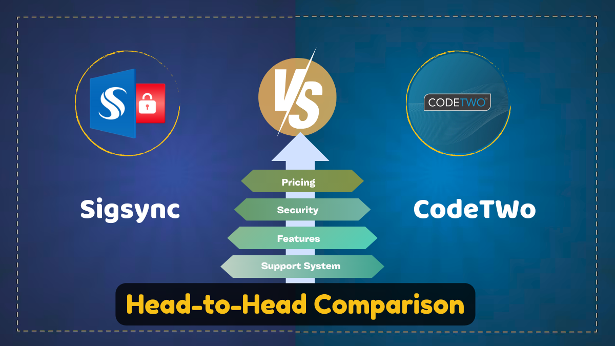 CodeTwo vs Sigsync email signature management comparison