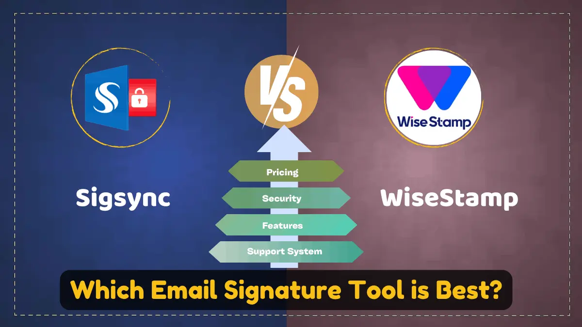 Sigsync vs WiseStamp email signature management comparison 2026