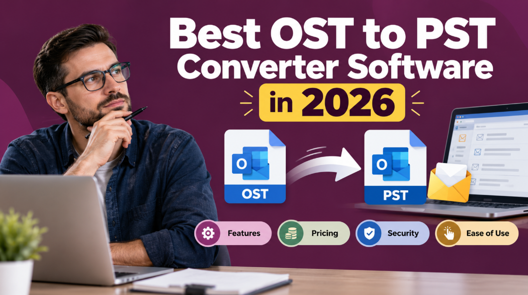 Comparison of OST to PST converter software: EdbMails, Stellar Converter for OST, Kernel OST to PST Converter and Shoviv OST to PST Converter